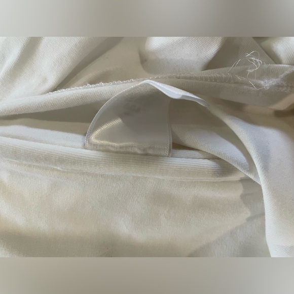 Express White Puffed Sleeve Corset Cropper Tee - Picture 9 of 9